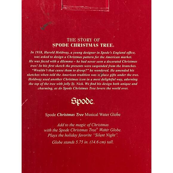 Spode Musical Snow Globe Christmas Tree - Picture 5 of 5